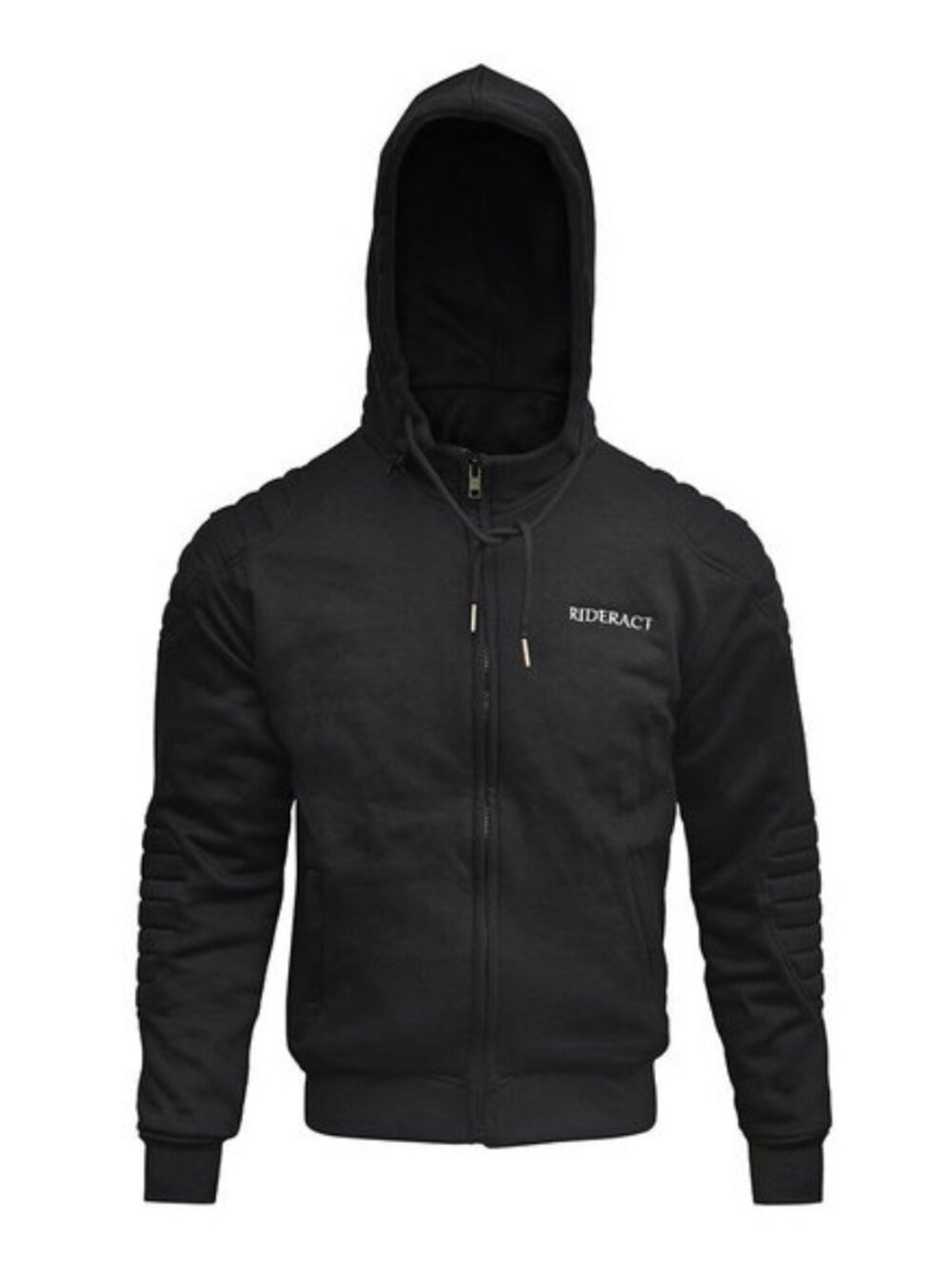RIDERACT Black Mens Hoodie Motorbike Hoodie with Armors Size 3XL Best Summer